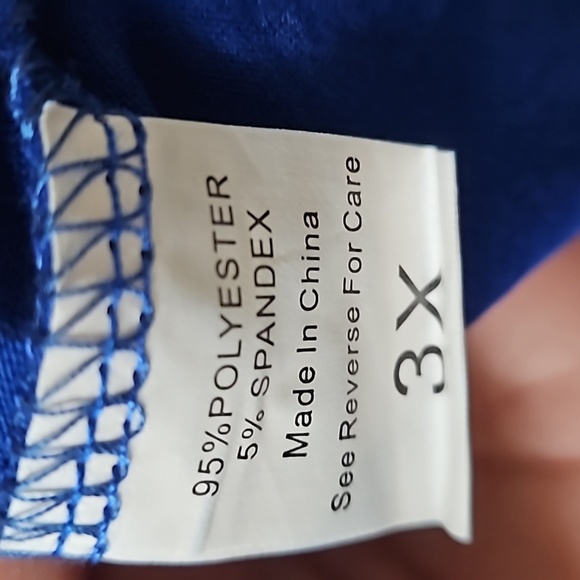 Emme Jordan Womens Plus Royal Blue Leopard Chic Shoes Tie Front Short Sleeve Top - Picture 8 of 12